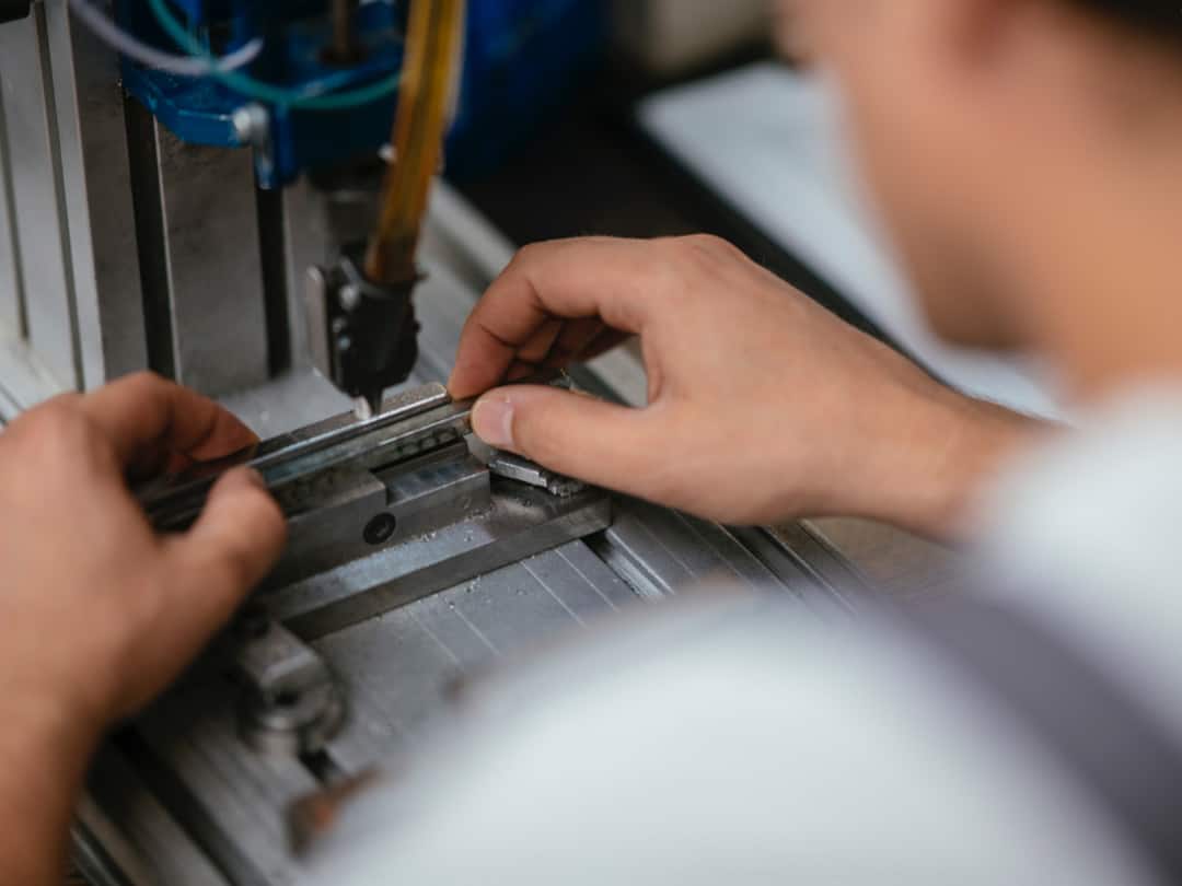 Man working at product fabrication